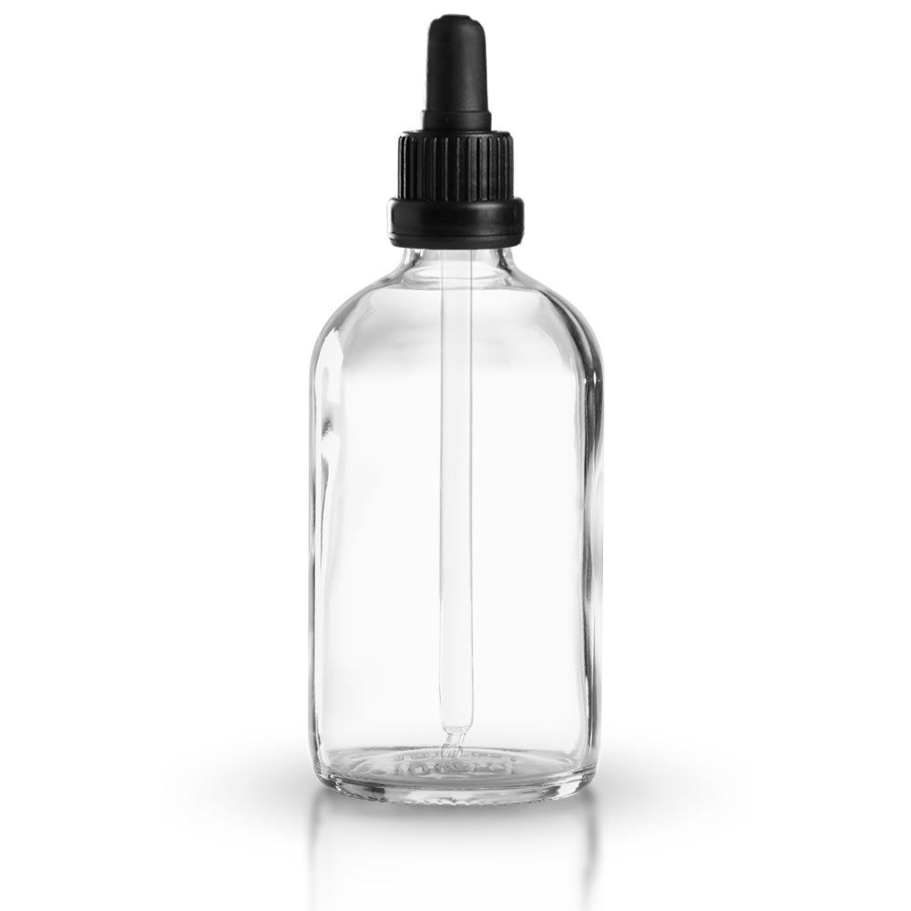 Klare transparente Pipettenflasche 100ml