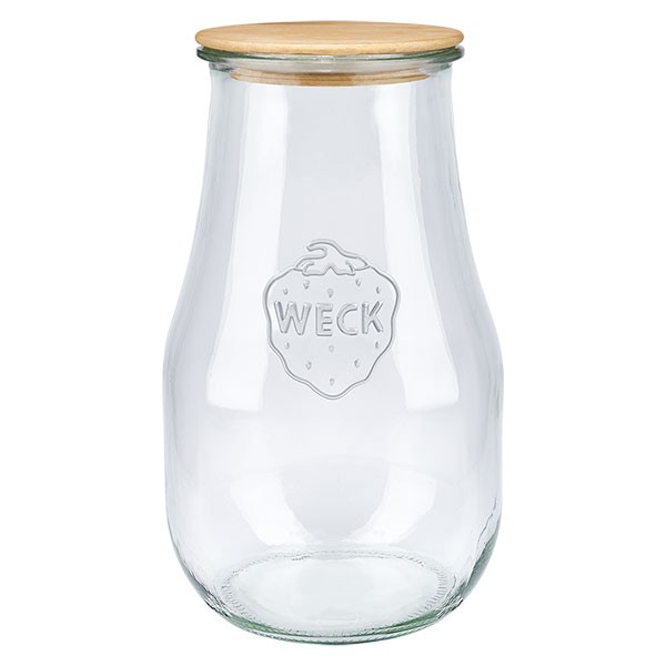 WECK Tulpenglas 2700ml + Holzdeckel