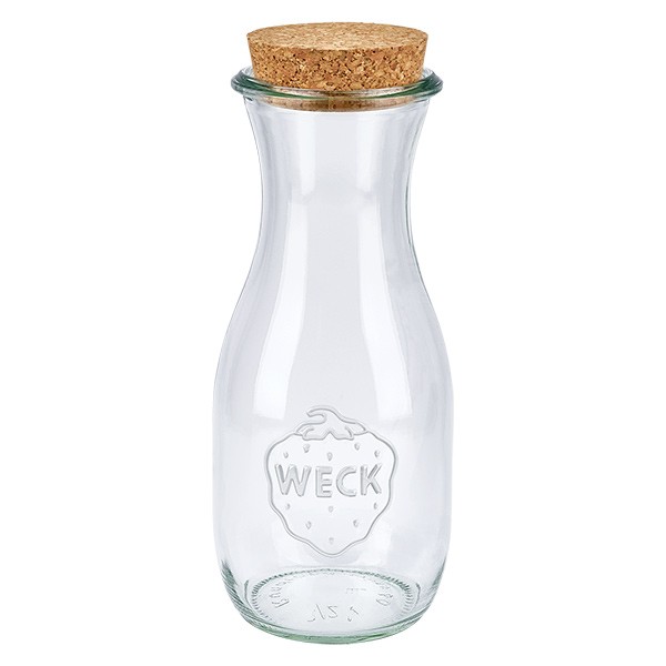 530ml Saftflasche WECK RR60 mit Korken natur