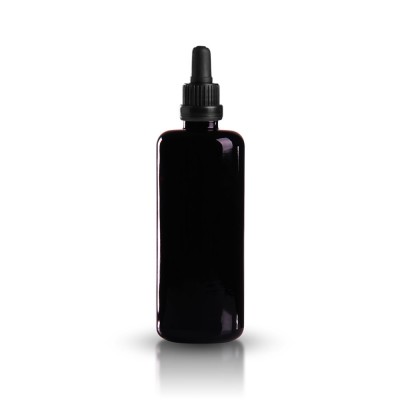 Violette 100ml Pipettenflasche mit schwarzer originalitäts Pipette