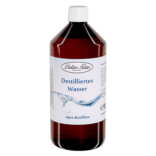 Spritzflasche mit Aufdruck Destilliertes Wasser