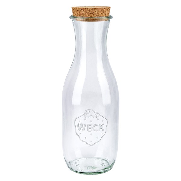 1062ml Saftflasche WECK RR60 mit Korken natur