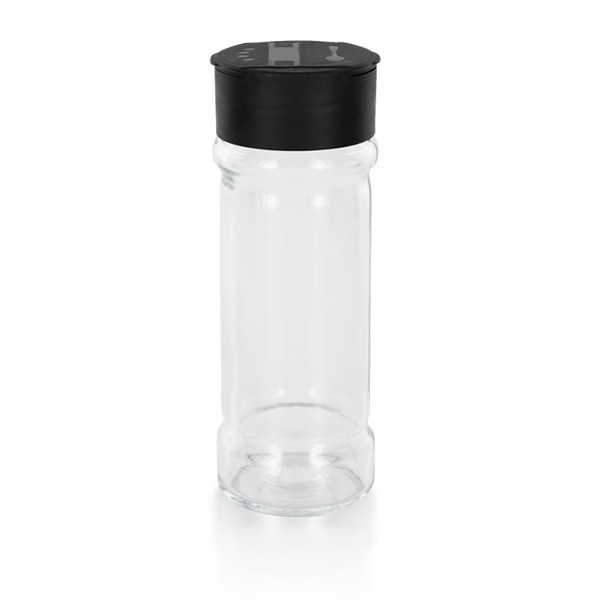 Gewürzglas 100ml + 2-fach Verschluss schwarz