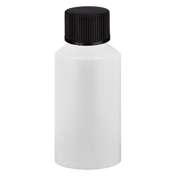 Zylinderflasche HDPE 50ml weiß S20x3
