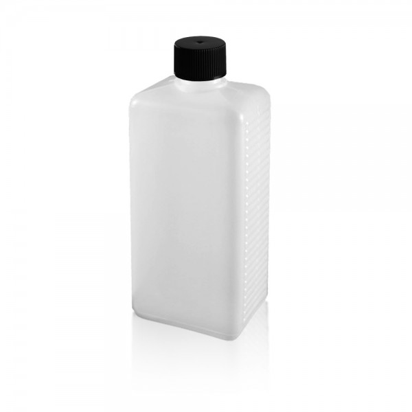 Vierkant Lotionflasche 500ml + Schraubverschluss schwarz