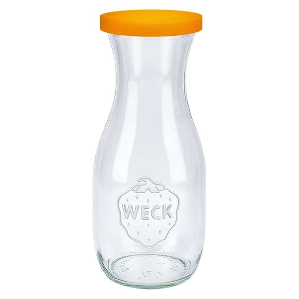 WECK Saftflasche 530ml + Silikondeckel orange