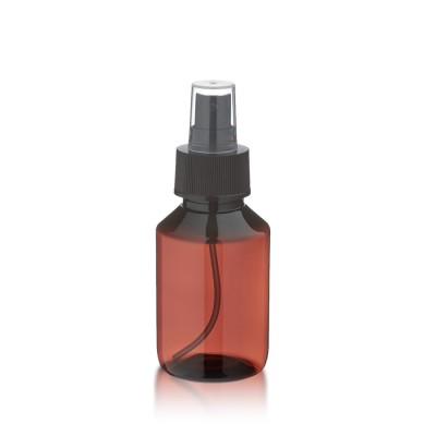 100ml PET Medizinflasche mit schwarzem Zerstäuber