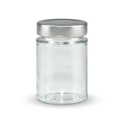 Marmeladenglas 202ml mit silbernem Deckel