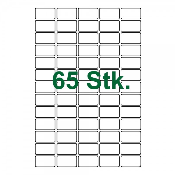 65 Etiketten-weiß 38,1x21mm