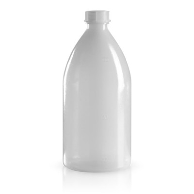 1000ml PE Laborflasche Enghals + Verschluss