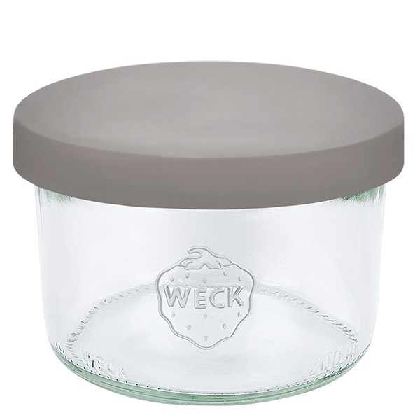 Weck Sturzglas 200ml + Silikondeckel grau